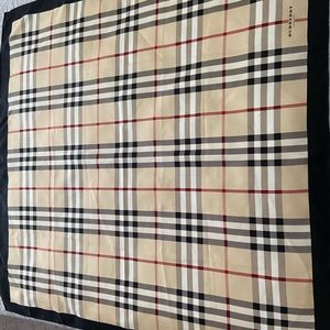 Authentic Burberry scarf square 32 x 32 inches. Nova pattern 100% Silk